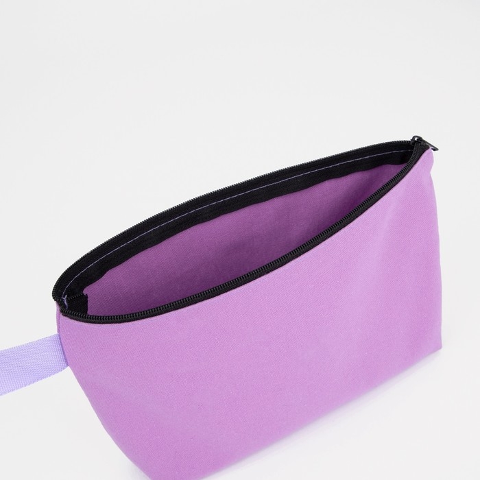 Косметичка на молнии, цвет сиреневый