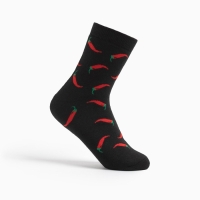 Носки мужские махровые &laquo;Перец&raquo;, цвет чёрный, размер 25