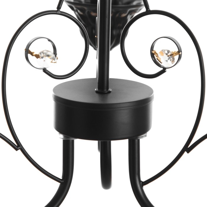 Люстра Люстра "Азазель" 3xE14 40Вт черно-золотой 57х57х39,5-98 см BayerLux