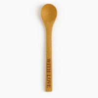 Ложка бамбуковая &laquo;С любовью&raquo;, 3 х 16 см.