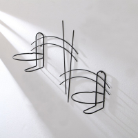 Подвес для кашпо, настенный, на 2 горшка, d = 16 см, чёрный, &laquo;Букет&raquo;