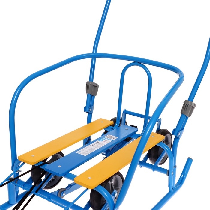 Санки &laquo;Ветерок 7 универсал&raquo;, с рукавичками, цвет голубой