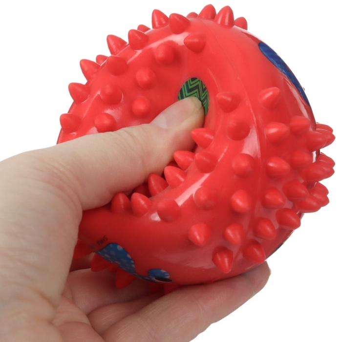 Набор развивающих тактильных мячиков &laquo;Цифры и буквы&raquo;, с пищалкой, 2 шт, Крошка Я