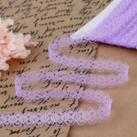 Кружево капроновое, 15 мм &times; 10 &plusmn; 1 м, цвет светло-сиреневый