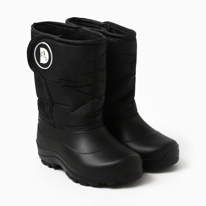 Сапоги детские из ЭВА с комбинированным верхом (чёрный, 31)