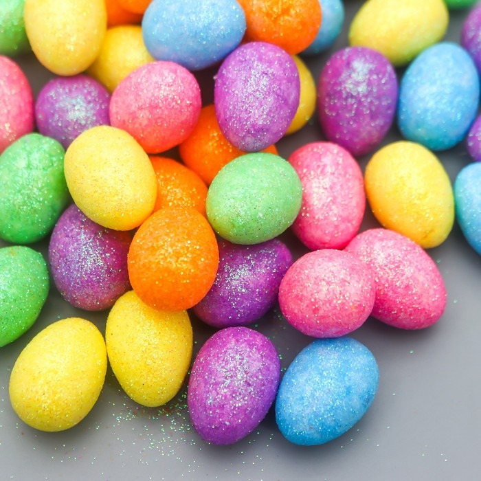 Декор пасхальный Декор пасхальный "Яйцо - блеск" набор 50 шт разноцветные 2,5х1,8х1,8 см