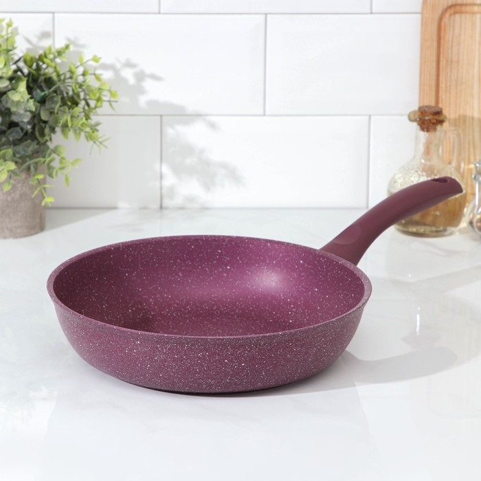 Сковорода Trendy style, d=26 см, пластиковая ручка, антипригарное покрытие, цвет фиолетовый Сковорода Trendy style, d=26 см, пластиковая ручка, антипригарное покрытие, цвет фиолетовый