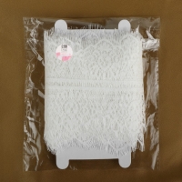 Кружево реснички, 105 мм &times; 9 &plusmn; 0,5 м, в бобине 3 шт по 3 м, цвет белый