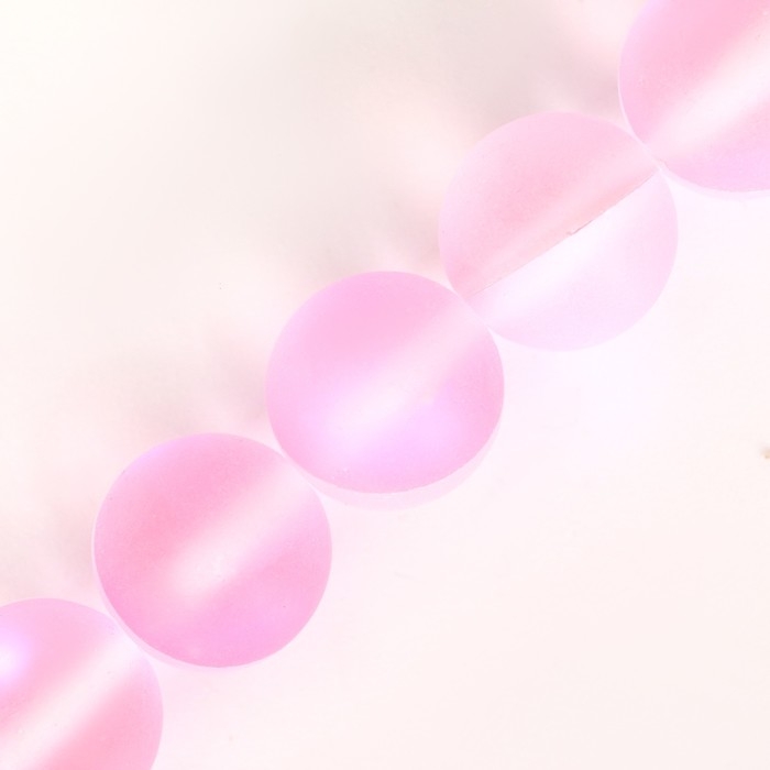 Бусины из натурального камня &laquo;Кошачий глаз&raquo;, набор 46 шт., размер 1 шт. &mdash; 8 мм, светло-розовый