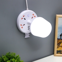 Настольная лампа "Эра" LED 5Вт 3000К-6000К 4 розетки 2хUSB2.0 МИКС 15х15х22см RISALUX Настольная лампа "Эра" LED 5Вт 3000К-6000К 4 розетки 2хUSB2.0 МИКС 15х15х22см RISALUX