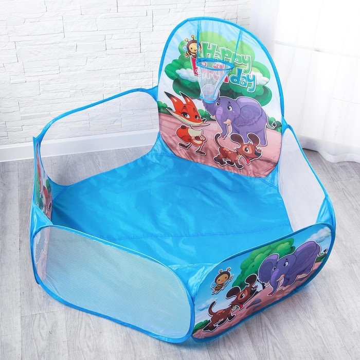 Палатка детская игровая - сухой бассейн для шариков &laquo;Зверята&raquo; без шаров