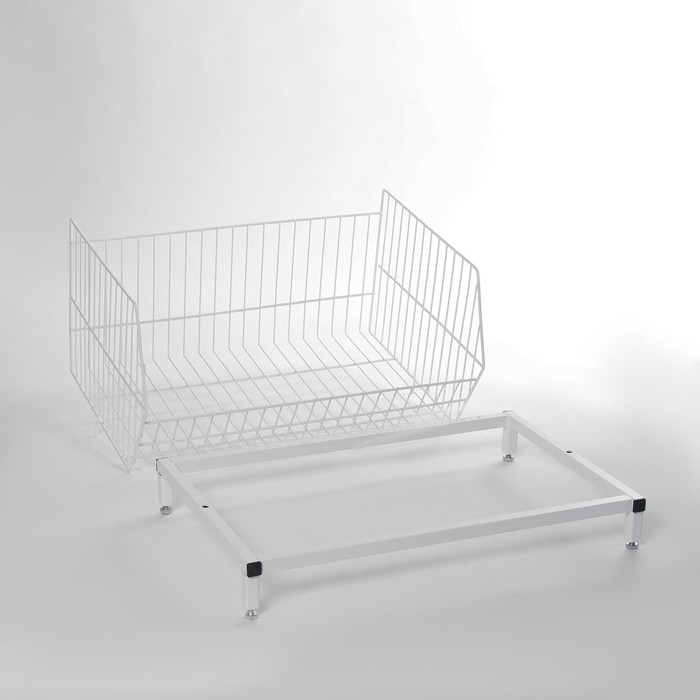 Горка-накопитель из четырёх корзин, 63&times;43&times;120, цвет белый