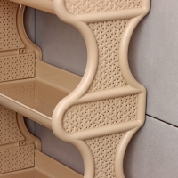 Полка для ванной комнаты Rattan, 3-х ярусная, 32×17×41,8 см, цвет морской песок Полка для ванной комнаты Rattan, 3-х ярусная, 32×17×41,8 см, цвет морской песок