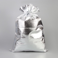 Подарочный мешок Деда Мороза &laquo;Снежинки&raquo;, серебро, 60 х 40см