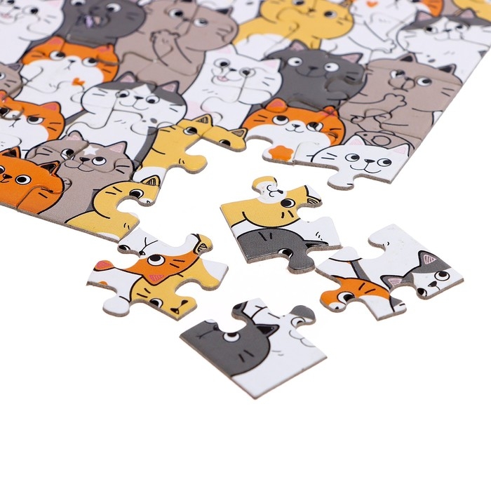 Термостакан с пазлом &laquo;Милые котики&raquo;, 54 элемента, 250 мл