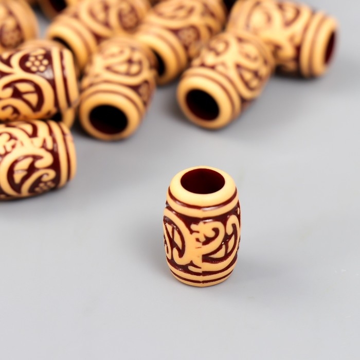 Бусины для творчества пластик "Этно. Знаки" набор 20 гр 1х1х1,5 см