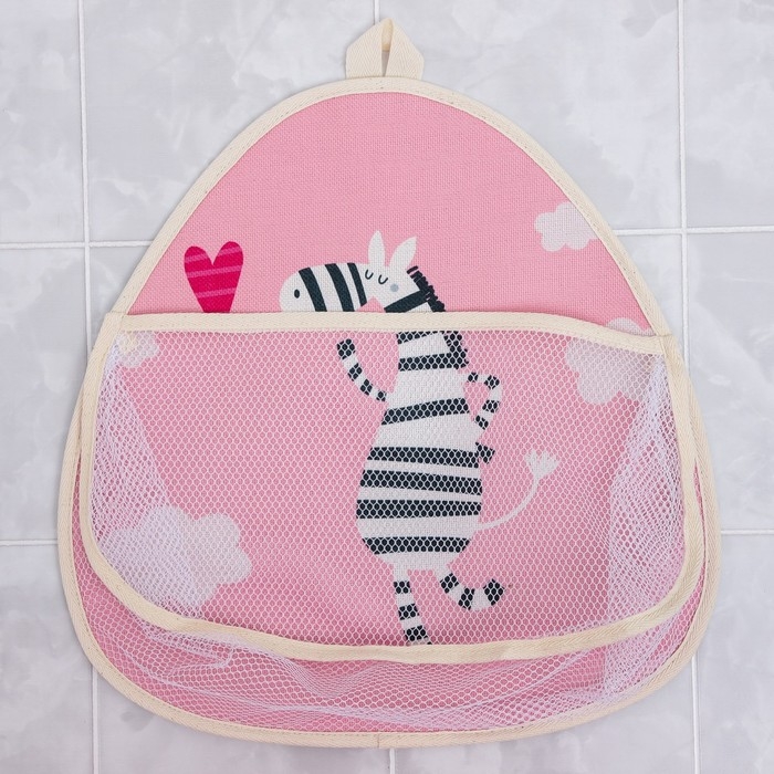 Сетка для хранения игрушек в ванной с петелькой &laquo;Зебра&raquo;