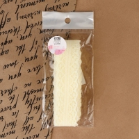 Кружево капроновое, 30 мм &times; 10 &plusmn; 1 м, цвет молочный