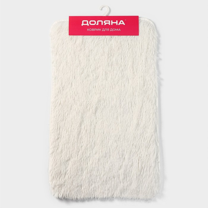 Коврик Доляна &laquo;Пушистик&raquo;, 49&times;79 см, цвет белый