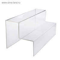 Горка 2 ступеньки 40&times;21&times;20 см, оргстекло 3 мм, В ЗАЩИТНОЙ ПЛЁНКЕ