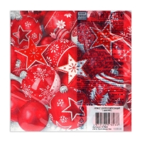 Новогодние салфетки бумажные Home Collection &laquo;Новогодня композиция красная&raquo;, 3 слоя, 33х33, 20 шт.