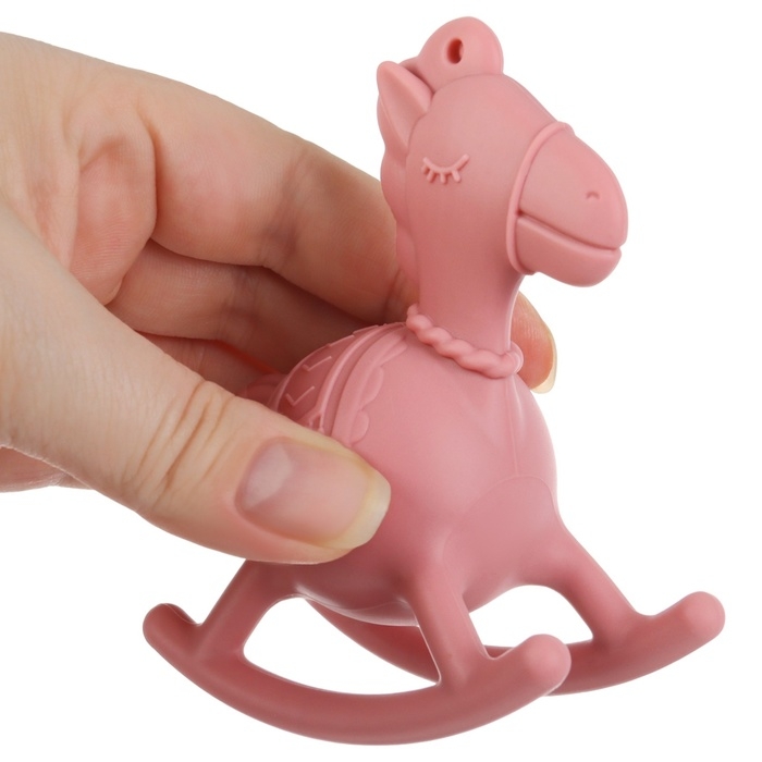 Игрушка - прорезыватель силиконовый с погремушкой «Лошадка», цвет розовый, Крошка Я Игрушка - прорезыватель силиконовый с погремушкой «Лошадка», цвет розовый, Крошка Я
