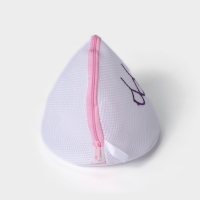 Мешок для стирки бюстгальтеров Доляна, 18&times;18&times;17 см, трёхслойный, крупная сетка, цвет белый