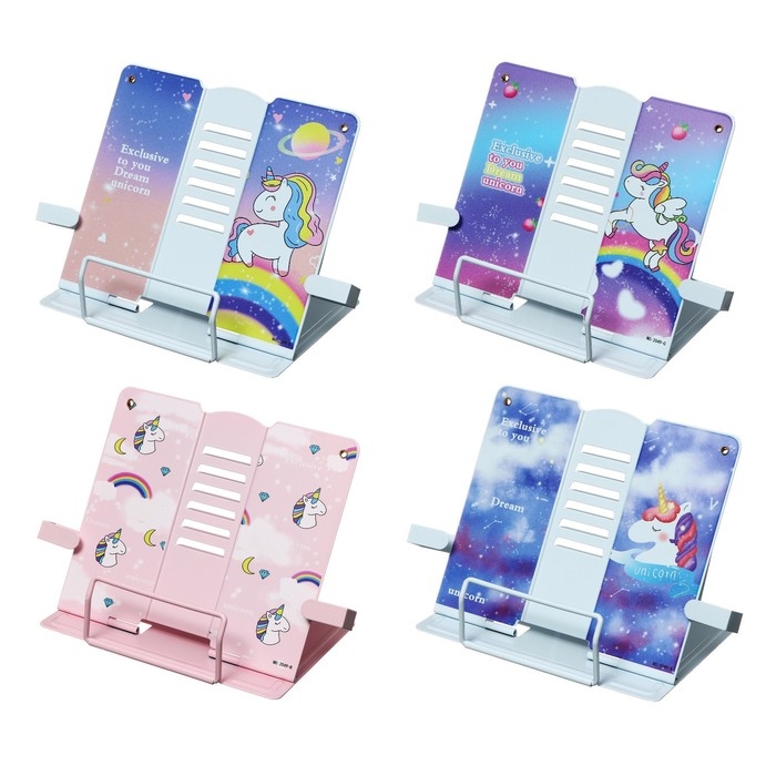 Подставка для книг с боковыми держателями 21х19х16,5 см Подставка для книг с боковыми держателями 21х19х16,5 см "Единорожка", металлическая, МИКС