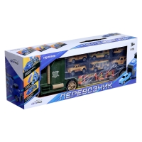 Грузовик «Перевозчик», в комплекте 6 машин и дорожные знаки Грузовик «Перевозчик», в комплекте 6 машин и дорожные знаки