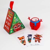 Антистресс сквиш мялка &laquo;Новогодний сюрприз&raquo;, снеговик, цвета МИКС, на новый год, с наклейками