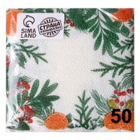 Новый год. Салфетки бумажные &laquo;Новогодний аромат&raquo;, однослойные, 24х24 см, 50 шт.