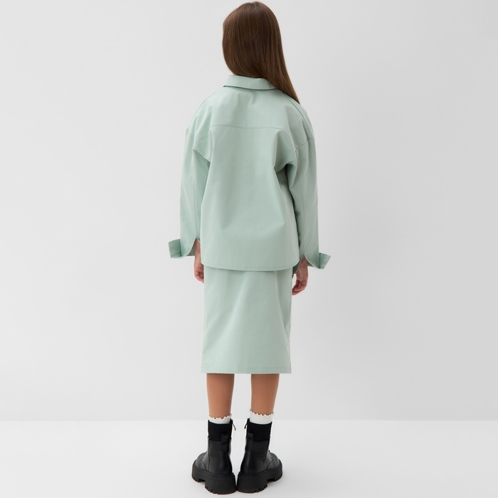 Рубашка детская MINAKU: Jeans collection, цвет мятный, рост 152 см