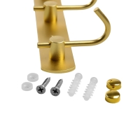 Вешалка CAPPIO CVT004, металлическая, трёхрожковая, цвет золото Вешалка CAPPIO CVT004, металлическая, трёхрожковая, цвет золото