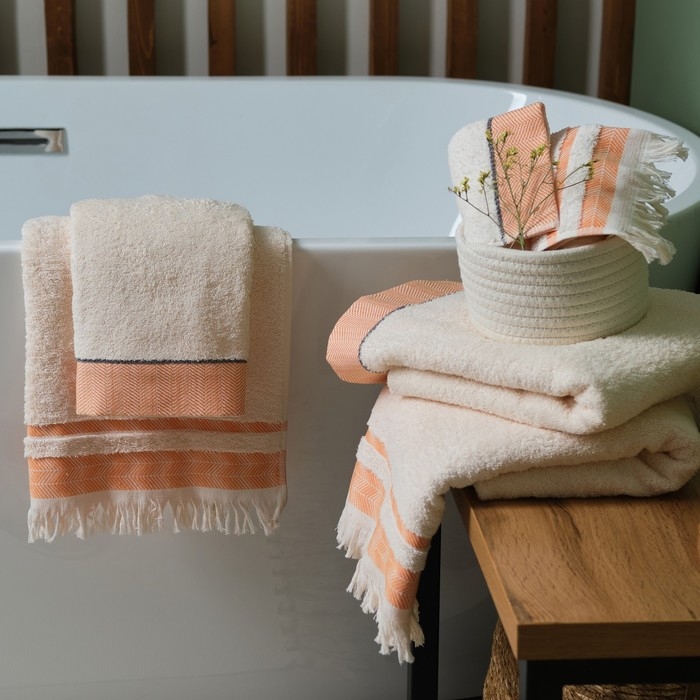 Полотенце махровое Love Life &laquo;Бриз&raquo; 50х80 см, оранжевый