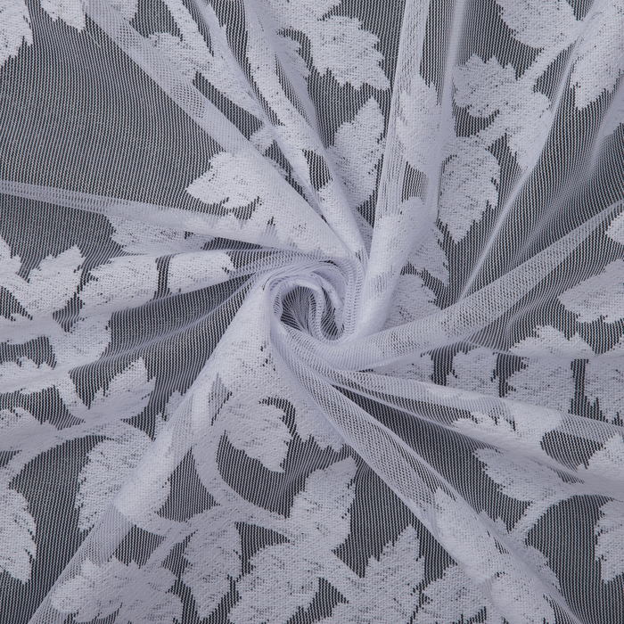 Тюль "Этель" Ветка сакуры, 250х250 см с фестоном, 71 г/м&sup2;，100% п/э