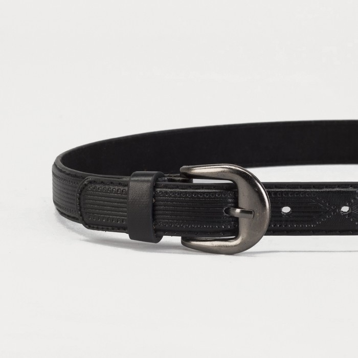 Ремень детский, ширина 2 см, винт, пряжка металл, цвет чёрный Ремень детский, ширина 2 см, винт, пряжка металл, цвет чёрный