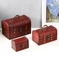 Шкатулка дерево сундучок (набор 3 шт) "Винтаж" 10,5х7,5х7,5см;17х9,5х10 см; 19,5х13х13 см Шкатулка дерево сундучок (набор 3 шт) "Винтаж" 10,5х7,5х7,5см;17х9,5х10 см; 19,5х13х13 см