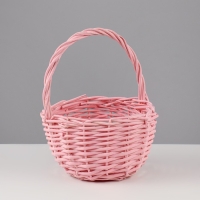 Набор корзин плетеных, ива, 24x13/26 см, 18x11/23 см, 2 шт, розовый