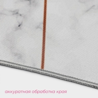 Набор ковриков для ванной и туалета Доляна &laquo;Мрамор&raquo;, 2 шт, 50&times;80 см, 40&times;50 см