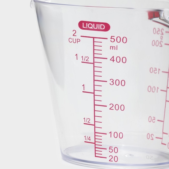 Стакан мерный, 500 мл, 16×9,7×11 см, цвет прозрачный Стакан мерный, 500 мл, 16×9,7×11 см, цвет прозрачный