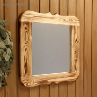 Зеркало резное, обожжённое, 50×50 см Зеркало резное, обожжённое, 50×50 см