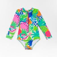 Купальник слитный детский MINAKU с рукавами, рост 110-116