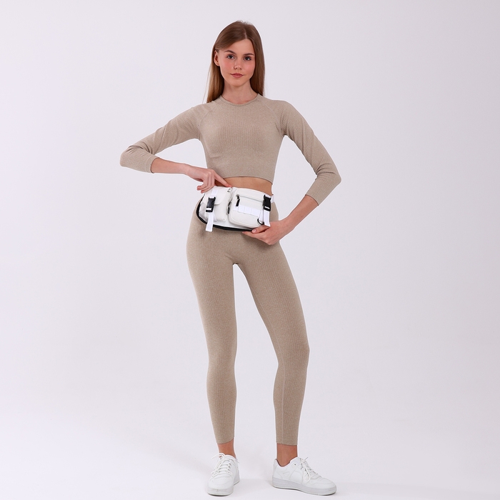 Сумка поясная на молнии, цвет белый Сумка поясная на молнии, цвет белый