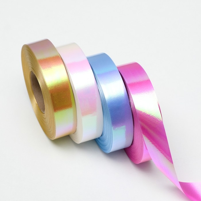 Лента для декора и подарков, перламутровый МИКС, 2 см х 45 м Лента для декора и подарков, перламутровый МИКС, 2 см х 45 м