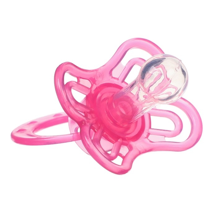 Соска - пустышка силиконовая классическая, от 6 мес., с колпачком + держатель «Мишка», цвет розовый Соска - пустышка силиконовая классическая, от 6 мес., с колпачком + держатель «Мишка», цвет розовый