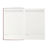 Ежедневник недатир А5 160л ESCALADA, мяг обл, иск кож, тис ф, ляс, кр бл 70г/м2, розовый