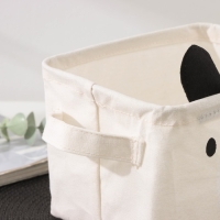 Корзина для хранения с ручками Доляна &laquo;Мишка&raquo;, 20&times;16&times;14 см, цвет бежевый