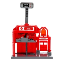 Парковка &laquo;Пожарная&raquo;, с подъёмом, машинка опускается с кнопки, звонит колокол, МИКС