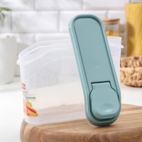 Ёмкость для сыпучих продуктов, 1,5 л, пластик, прозрачная, крышка МИКС Ёмкость для сыпучих продуктов, 1,5 л, пластик, прозрачная, крышка МИКС