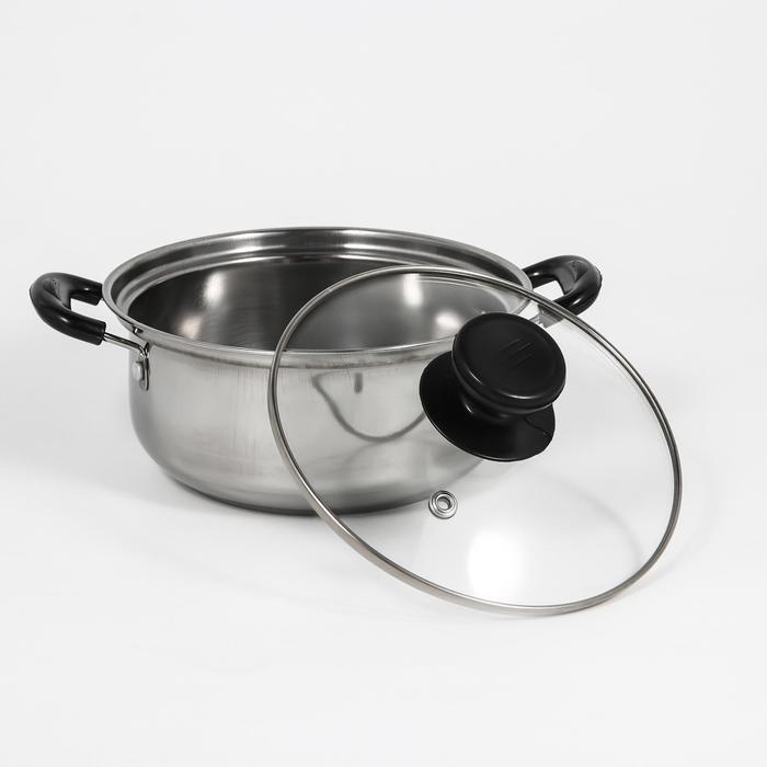 Кастрюля из нержавеющей стали Promo, 900 мл, 16×7 см, с крышкой Кастрюля из нержавеющей стали Promo, 900 мл, 16×7 см, с крышкой